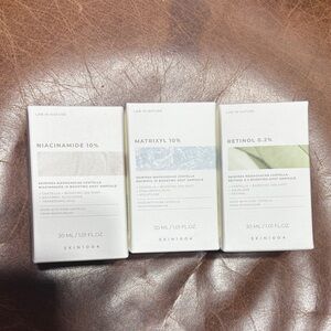 SKIN1004 Niacinamide, Matrixyl, and Retinol Serum Trio - White and Green